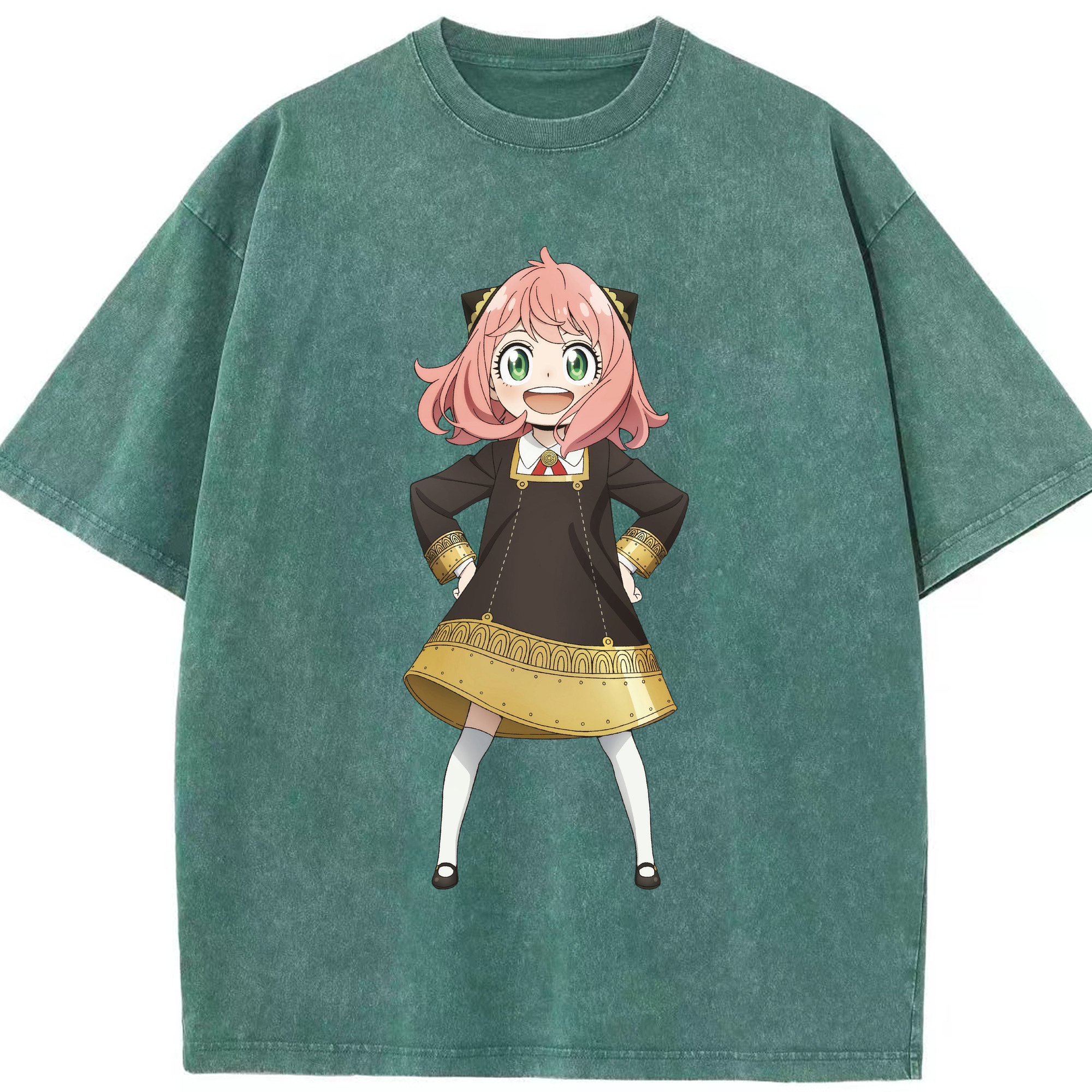 （画像用） SPY×FAMILY间谍家家酒 綿100% ヴィンテージ風 半袖Tシャツ（フロントプリント）
